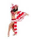 Beautiful carnival dancer posing Royalty Free Stock Photo