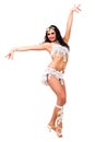 Beautiful carnival dancer posing Royalty Free Stock Photo
