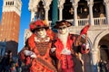 Beautiful carnival mask on San Marco square in Venice, Italy Royalty Free Stock Photo