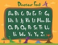 Beautiful cartoon font - dinosaur