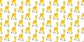 Beautiful Cartoon Giraffe Pattern Royalty Free Stock Photo