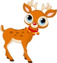 Beautiful cartoon reindeer Rudolf