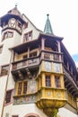 Beautiful carved balcony at a house in Little Venice Royalty Free Stock Photo