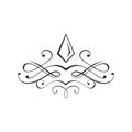 Beautiful carvings with diamonds in the middle for jewelry store logo icon vector template illustrations
