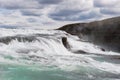 Beautiful cascade of Gullfoss or Golden waterfall, Iceland Royalty Free Stock Photo