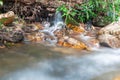 beautiful cascading waterfall over rocks long exposure in Chiangmai Chiang mai mountains northern thailand Royalty Free Stock Photo