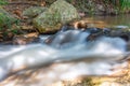 beautiful cascading waterfall over rocks long exposure in Chiangmai Chiang mai mountains northern thailand Royalty Free Stock Photo