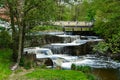 Beautiful cascading waterfall over rocks Royalty Free Stock Photo