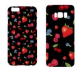 Beautiful cases for smartphones with colorful berries and fruits. Print for lining the phone. Ready design. Vector illustration. S