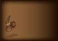 A Beautiful Castanet on Dark Brown Background