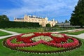 A beautiful castle with a garden and a park. Lednice - Czech Republic - South Moravia. A popular tourist spot for travel and Royalty Free Stock Photo