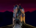 Beautiful Castle with landscape at night Royalty Free Stock Photo