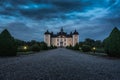 The beautiful castle of Stomsholm in summer night light Royalty Free Stock Photo