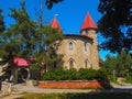 A beautiful castle with towers Royalty Free Stock Photo