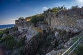 Beautiful castle view of Koroni town in Messenia, Peloponnese, Greece