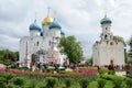 At the Beautiful Cathedral Square in Spring Time Sergiyev Posad