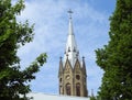 Beautiful catholic church top, Latvia Royalty Free Stock Photo