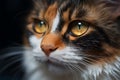 Beautiful cats charm shines in this captivating close up portrait