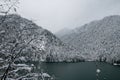 Beautiful Caucasus. Abkhazia. Lake Ritsa. Royalty Free Stock Photo