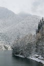 Beautiful Caucasus. Abkhazia. Lake Ritsa.