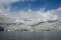 Beautiful Caucasus. Abkhazia. Lake Ritsa. Royalty Free Stock Photo