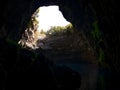 The beautiful cave of melissani in Greece Royalty Free Stock Photo