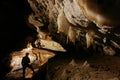 Beautiful cave passage with cavers