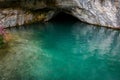 Emerald Waters by a Sea Cave in Lokrum Island - Dubrovnik, Croatia Royalty Free Stock Photo