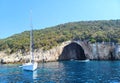 A beautiful cave in Sivota, Greece Royalty Free Stock Photo