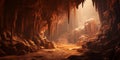 Beautiful cave with stalactites Royalty Free Stock Photo