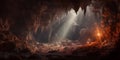 Beautiful cave with stalactites Royalty Free Stock Photo