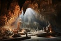 Beautiful cave with stalactites Royalty Free Stock Photo