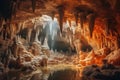 Beautiful cave with stalactites Royalty Free Stock Photo