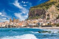 Beautiful Cefalu, resort town on Tyrrhenian coast of Sicily, Italy Royalty Free Stock Photo