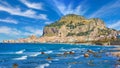 Beautiful Cefalu, small resort town on Tyrrhenian coast of Sicily, Italy Royalty Free Stock Photo