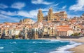 Beautiful Cefalu, small resort town on Tyrrhenian coast of Sicily, Italy Royalty Free Stock Photo