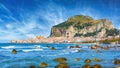 Beautiful Cefalu on Tyrrhenian coast of Sicily, Italy Royalty Free Stock Photo