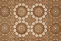 Beautiful ceiling with carved plaster decoration Royalty Free Stock Photo