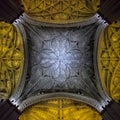 Beautiful Ceiling in the Cathedral in Seville, Spain Royalty Free Stock Photo