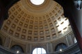Beautiful ceiling of dome of Italian building