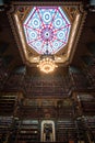 Beautiful Ceiling of Gothic-Renaissance Style Antique Library Room