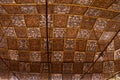 Beautiful ceiling of The Great Hall of Acts in the main building of the University of Coimbra - Portugal, the Hall of Royalty Free Stock Photo