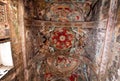 Beautiful ceiling with murals inside historical palace