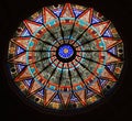 Beautiful ceiling with stained glass