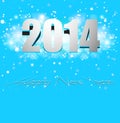 Beautiful celebration Happy New Year 2014 card col Royalty Free Stock Photo