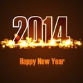 Beautiful celebration holiday Happy new Year 2014 Royalty Free Stock Photo