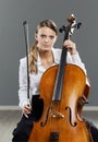 Beautiful cellist