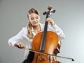 Beautiful cellist