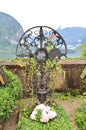 Beautiful cemetery in Hallstatt, Austria