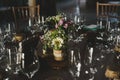 Beautiful centerpieces with vintage decoration for weddings.